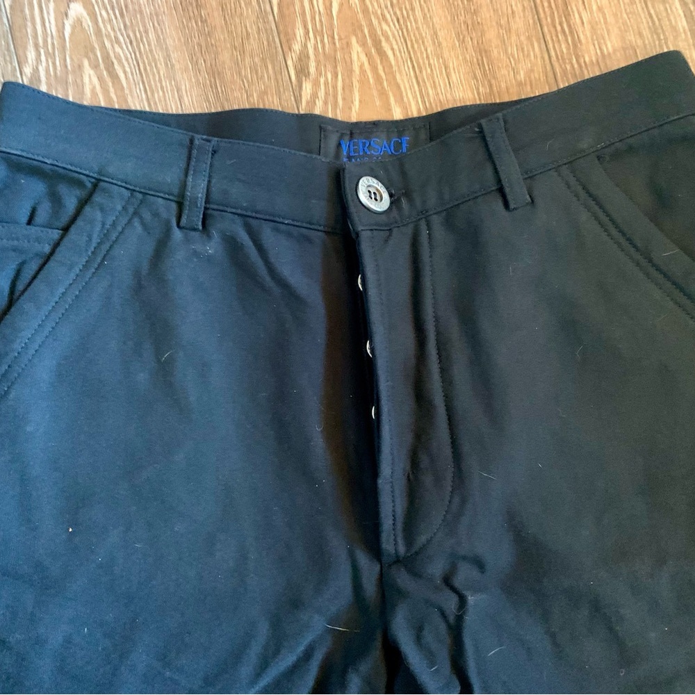 Versace Black Jeans Couture Trousers